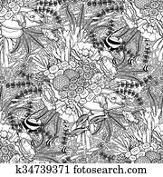 Coral reef pattern Coral reef pattern