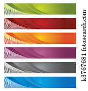 Digital banners in gradient & lines Digital banners in gradient & lines