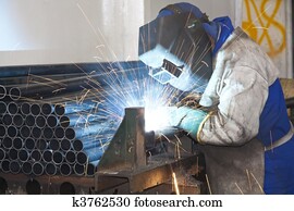 Factory Worker Welding