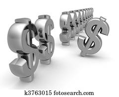  Stand out from the crowd concept dollar currency symbol