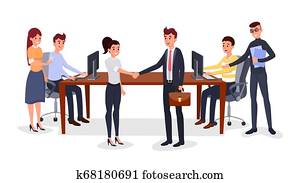 Successful business meeting vector illustration Successful business meeting vector illustration