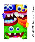 מפלצת, ציור היתולי