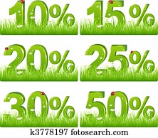 Green Discount Figures In Grass Green Discount Figures In Grass