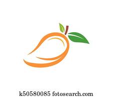 Mango in flat style. Mango vector logo. Mango icon. Mango in flat style. Mango vector logo. Mango icon.