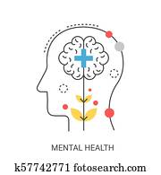 Mental health vector illustration concept. Mental health vector illustration concept.