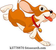 Running puppy Running puppy