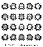 transportation icons set transportation icons set