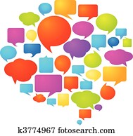 צבעוני, נאום, בועות