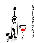 תקציר, בקבוק של יין