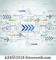 תקציר, עתיד, טכנולוגיה, מושג, background,, וקטור