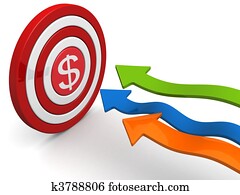 Financial goal and target concept Financial goal and target concept