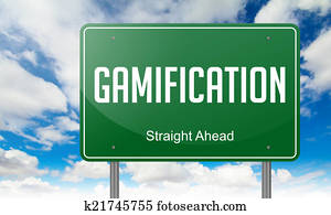 gamification, en, carretera, signpost.