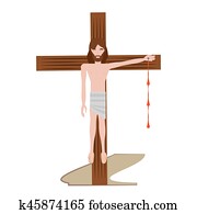 jesus christ nailed the cross - via crucis