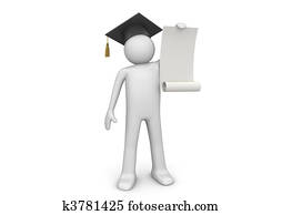 Lifestyle collection - Senior with blank certificate Lifestyle collection - Senior with blank certificate