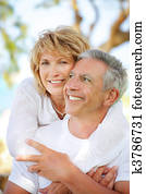 Mature couple smiling