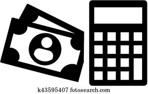 Money and calculator icon