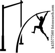 Pole vault athlete Pole vault athlete