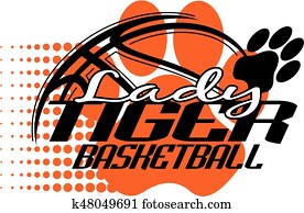 senhora, tiger, basquetebol