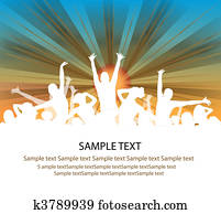 set of group peoples dance. flyer set of group peoples dance. flyer