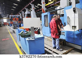 trabalhadores, pessoas, fábrica