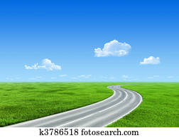 Very detailed 7000px road over grass field - nature collection Very detailed 7000px road over grass field - nature collection