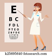 הרופא, רופא עיניים, בוחן, שלך, עיניים