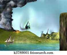 סוריאלי, נוף, צפה