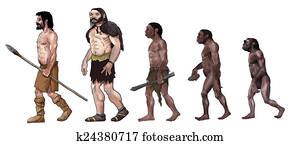 Human evolution illustration Human evolution illustration