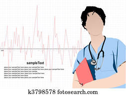  Medical doctor with stethoscope