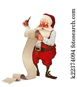 Santa Claus and the list of gifts Santa Claus and the list of gifts