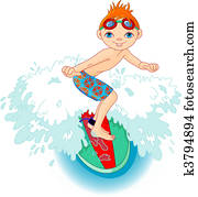 Surfer boy in Action Surfer boy in Action