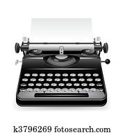 Vector old typewriter