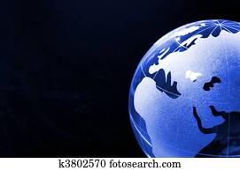 global business on black