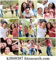 Happy family enjoying in the park