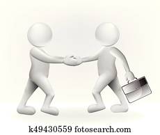 3d people handshaking business logo 3d people handshaking business logo