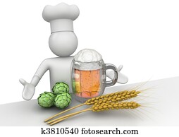 Beer, ear, malt and brewer - Workers collection Beer, ear, malt and brewer - Workers collection