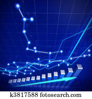 Business financial growth and network concept Business financial growth and network concept