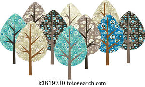 Decorative grunge trees Decorative grunge trees