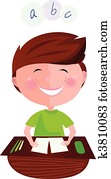 Happy smiling girl in classroom Happy smiling girl in classroom