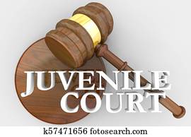 Juvenile Court Judge Gavel Justice System 3d Render Illustration Juvenile Court Judge Gavel Justice System 3d Render Illustration