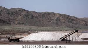 old salt flats and mines in the Cape Verde Islands