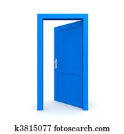 Open Single Blue Door Open Single Blue Door