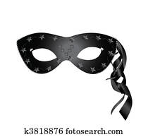 Realistic black carnival mask Realistic black carnival mask