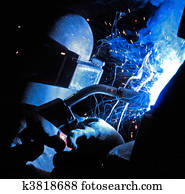 soldadura, industrial, aço