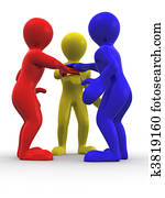 trois, men., collaboration