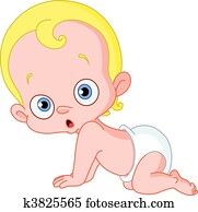 Baby crawling