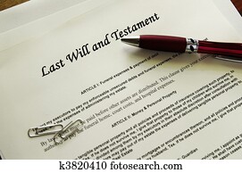 Last Will and Testament documents with misc items Last Will and Testament documents with misc items