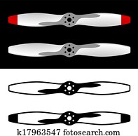 Abstract 3d propeller icon. Clipart | k7977651 | Fotosearch