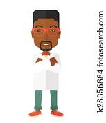 Young handsome male medicine doctor assistant.