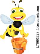 Bee with honey Bee with honey